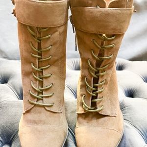 Miss Me  Stiletto Lace up Bootie NWOT